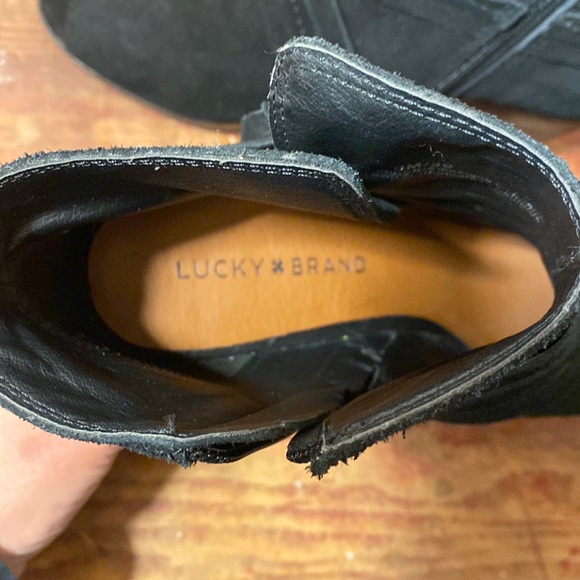 NWOB Lucky Brand Wedge Bootie with Peep Toe Size 9 - Picture 7 of 8